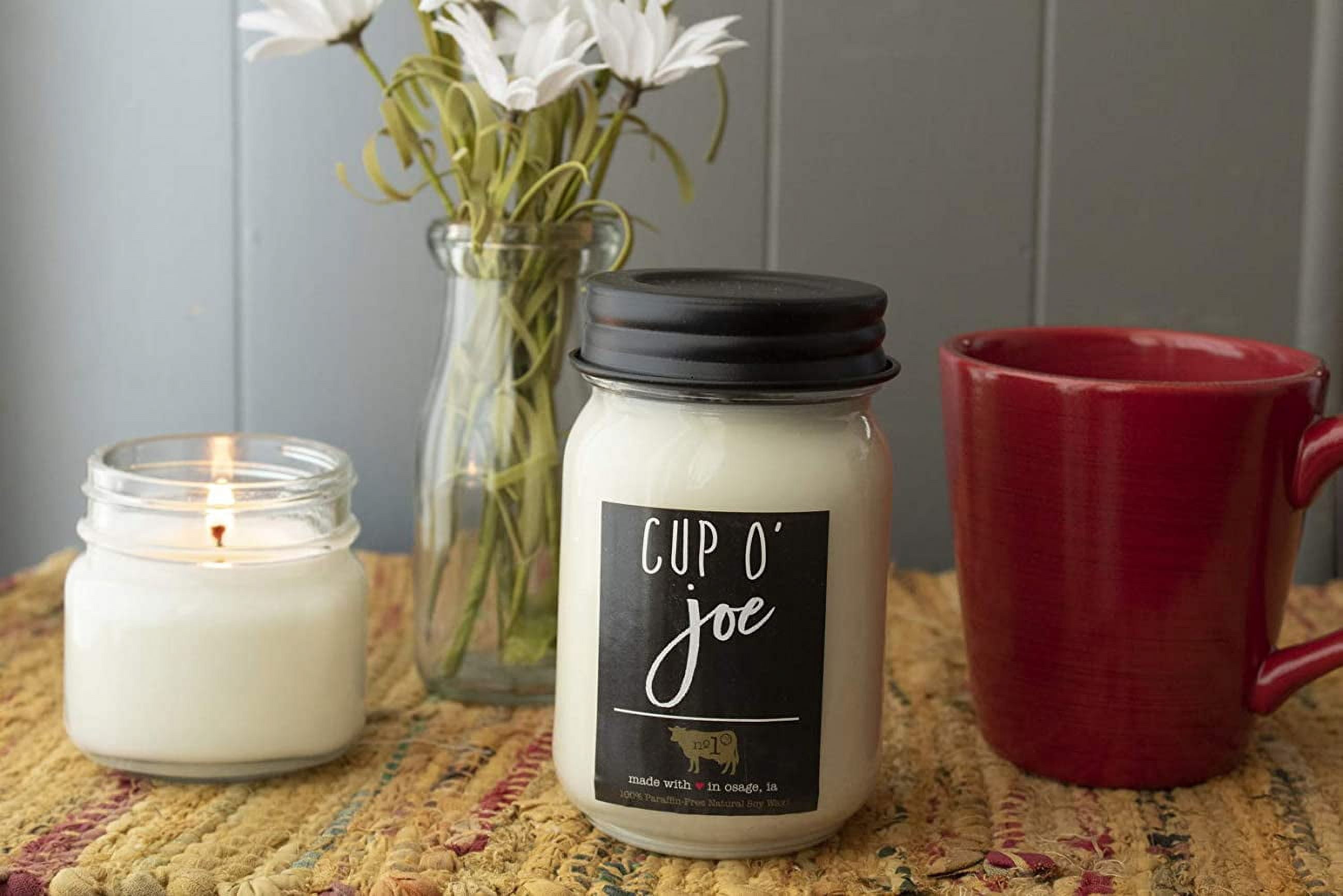 Milkhouse Candle Company, Farmhouse Collection, 26oz Canning Jar, Cup O' Joe