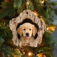 thumbnail image 6 of Taicans Christmas forest Animal Decorations,Realistic Dog in Log Christmas Tree Ornament - Rustic Woodland Holiday Decor,Festive Tree & Mantel Decor,Hanging Dog Ornament for Animal Lovers Gift, 6 of 7