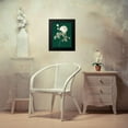 thumbnail image 4 of Wild Apple Portfolio 12x14 Black Modern Framed Museum Art Print Titled - White Roses on Green II, 4 of 5