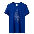 thumbnail image 4 of Ruyang Tops for Women, Women's T Shirts Short Sleeve Tees Graphic Print Loose Summer Tops Loose Fit Lightweight Shirt S-2XL, 4 of 4