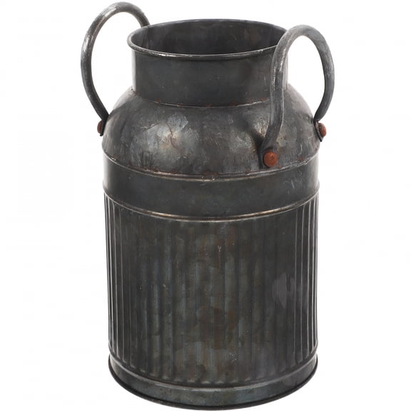 BPPEG 2026 New Antique Flower Bucket Retro Decor Vintage Pot Metal Barrel Galvanized Sheet for Garden, Patio, Home