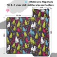 thumbnail image 5 of Floral Multicolor Cat Black Pattern Teens Toddler Nap Mat with Pillow, Sleeping Mat Bag for Preschool Daycare 59"x22", 5 of 6