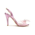 thumbnail image 3 of BLISSFUL STEP Women's Slingback Rhines Open Toe Stiletto Heels Sandals Clear Purple 9, 3 of 6
