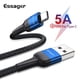 thumbnail image 5 of Injueey Cable USB tipo C 5A para Mate 30 P30 P20 Pro Lite, de carga rápida USBC tipo C, Cable de USB-C Teléfono y Comunicación azul 2m, 5 of 6