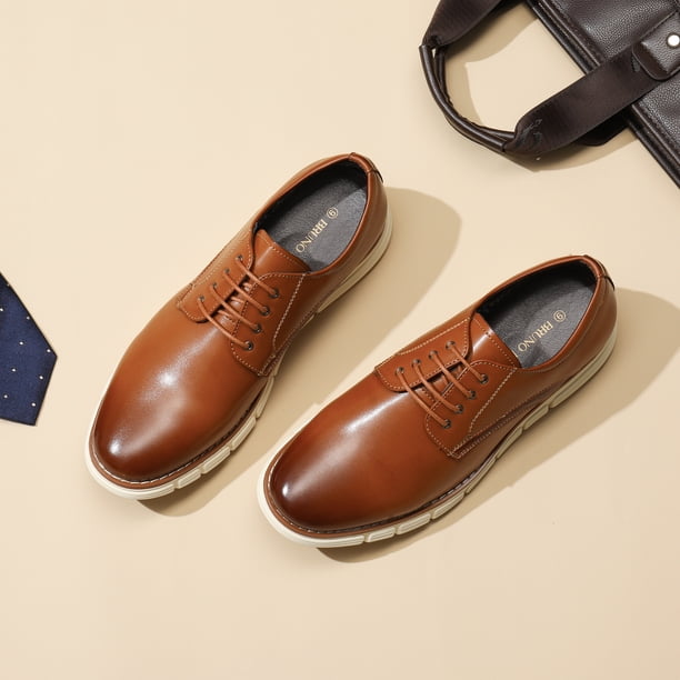 Bruno Marc Mens Dress Shoes Faux Leather Formal Oxford Shoes 