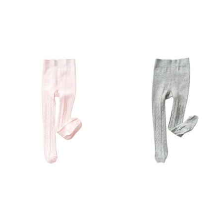 (2-Pack) Girls Tights Toddler Pants Toddler Cable Knit Warm Girls Leggings Tights Leggings Seamless Stretchy Stockings Clothes Girls Pantyhose Winter Socks