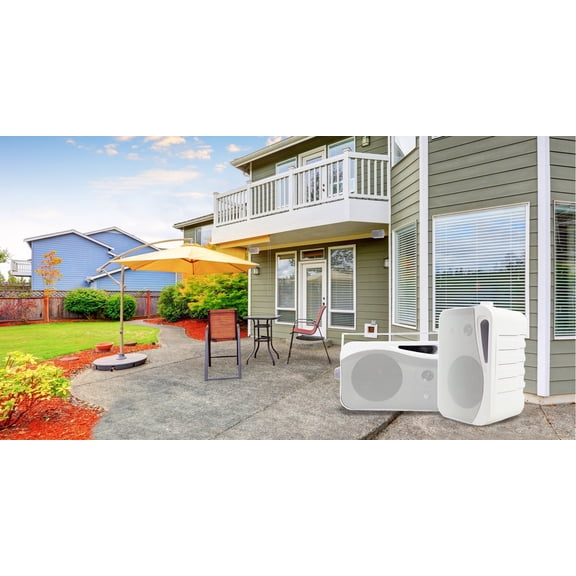 Pair Rockville HP4S 4" Outdoor/Indoor Home Theater Speakers w/ Swivel Bracket
