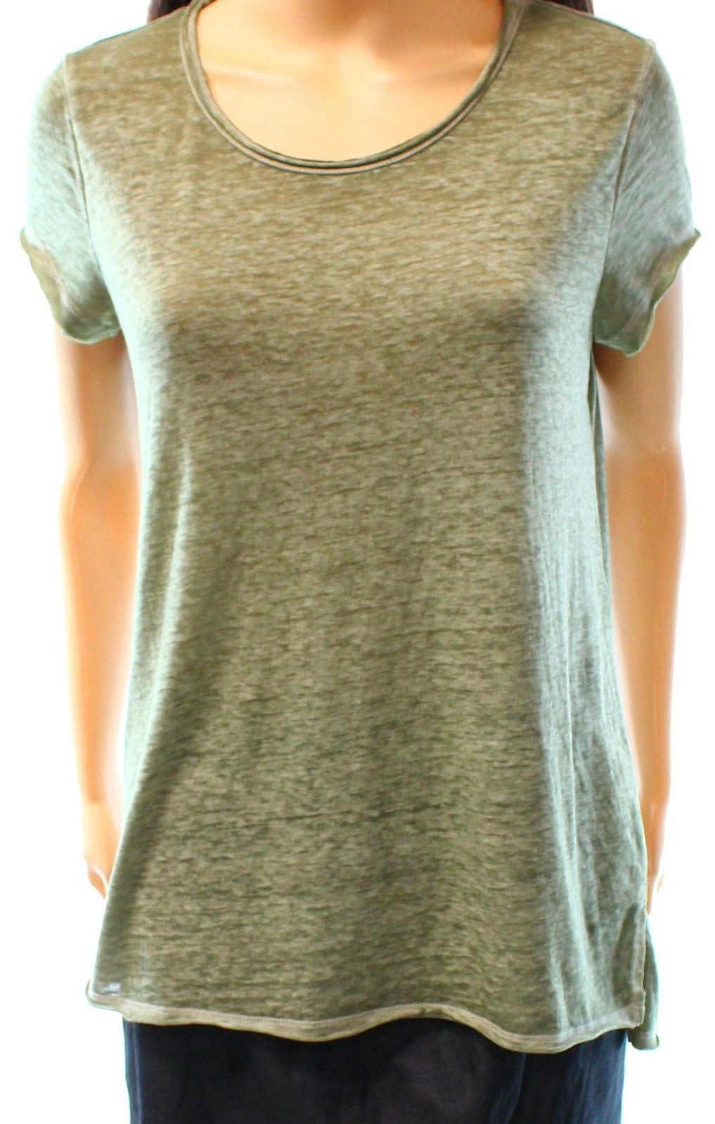 INC - INC Womens Green Short Sleeve Jewel Neck T-Shirt Top Size: L ...