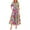 Red C, variant on Horkkom Floral Dress for Women Summer V Neck Maxi Dresses Boho Short Sleeve Tiered A Line Dresses with Pockets Red L