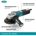 thumbnail image 2 of Makita 9565CV 5" SJS High-Power Angle Grinder, 2 of 9