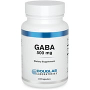 Douglas Laboratories Gaba 500 mg. | Amino Acid Support for Brain Neurotransmitters, Sleep Cycles, and Body Temperature | 60 Capsules