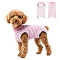 thumbnail image 4 of KMWGRE Dog Recovery Suit Post Pet Bodysuit with Pee Hole for Small Medium Dogs Cats Spay Neuter Alternative to E Collar Pink XL, 4 of 5