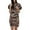 Khaki, variant on Midi Dresses for Women Summer Dresses Women'S Crewneck Camo Print Dress Loose Casual Dress Short Sleeved Loose Dress Plus Size Dresses Womens Dresses Purple Dress XL