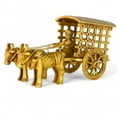 thumbnail image 4 of Ashopi Decor Decorative Bull Cart Unique for Decoration Brown Look - Indian Handmade Metal Craft Gift - Home & Office Decoration - Hotel Decor - Antique Collection -, 4 of 7