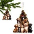 thumbnail image 1 of Christmas Dog Car Pendant Cute Design: This Pendant Features A And Dog Design Showcasing A Festive And Joyful Atmosphere Suitable For All Dog Enthusiasts., 1 of 5