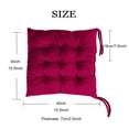 thumbnail image 5 of Lomyolo Chair Cushions for Kitchen Chairs 4 Pack Seat Cushion Chair Pads for Dining Patio Home Office Soft Comfort Velvet Square Wine Red, 5 of 6