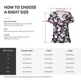 thumbnail image 4 of Goofa Rabbit And Rose Pattern Womens Deep V Neck Low Cut Tops Casual Summer Short Sleeve Ribbed Knit T-Shirts-Medium, 4 of 5