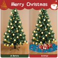 thumbnail image 4 of 36 Inch Christmas Tree Skirt – Velvet Plush Tree Mat, Soft Thickened Polyester with Red Ties, Single-Sided Printing, Available in 30in/36in/48in, Perfect for Holiday Xmas Tree Decoration, 4 of 7