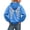 Blue, variant on Womens Angel Wings Hoodies,Long Sleeve Drop Shoulder Oversized Sequin Sweatshirts with Rhinestone Muti Pockets 2XL Coffee
