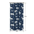 thumbnail image 5 of Dark Blue Christmas Animal Pattern Shower Curtain 36"x72" ,Bathroom Decorative Shower Curtains Set with 12 Hooks,Modern Waterproof Washable Shower Curtain, 5 of 6