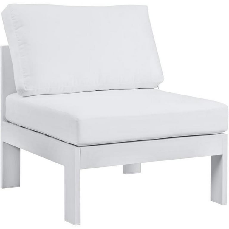 Meridian Furniture Nizuc Outdoor Patio Grey Aluminum Modular Arm Chair Meridian Furniture Nizuc Outdoor Patio Grey Aluminum Modular Arm Chair