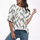 thumbnail image 1 of Fiudx Ofertas Flash Del Día Solo En Línea Blusa Holgada con Estampado de Manga Corta Informal a La Moda para Mujer, 1 of 5