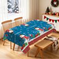 thumbnail image 4 of Nanqianyi Christmas Snowman Tablecloth 52x70 Inch,Waterproof Rectangle Holiday Table Cover, 4 of 6
