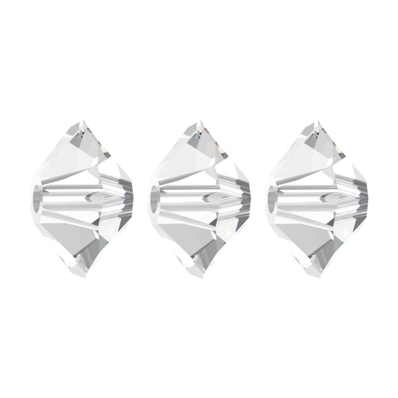 576 Pieces (4x6mm) Crystal | Preciosa Crystal Glass Faceted Round Spacer Beads