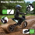 thumbnail image 5 of Wisairt 36V Electric Dirt Bike, 900W Electric Motorcycle for Teens, 22 MPH Speed & 16 Miles Range, 10.4Ah Battery Powered Ride on Dirt Bicycle with 16" Tire and Dual Disc Brakes, Ages 13+, Green, 5 of 11