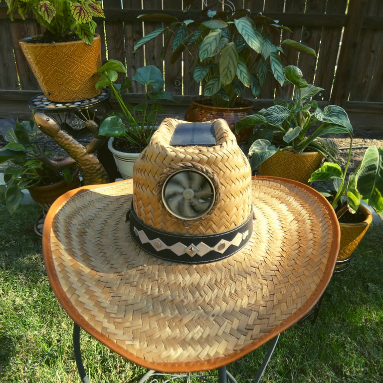 Cowboy with Band Solar Hat - Sun Hat with Fan, Extra Large 