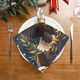 thumbnail image 2 of Iauyy Satin Napkins Set of 4- Navy-eagle Star DIY Printing Decoration Cloth Napkin- Easy Care for Home/Party, 2 of 8