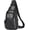 Black, variant on Leather Sling Bag for Men Crossbody Backpack with USB Charging Port Casual Daypack for Hiking Shoulder & Chest Bag Purse (Brown)