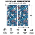 thumbnail image 2 of Blackout Kids Curtains,Blue Soccer Elements Pattern Childrens Insulated Curtains Set Of 2,Bedroom Essentials,Toddler Room Decor 42"x84", 2 of 5