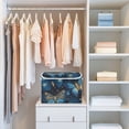 thumbnail image 6 of Foldable Fabric Storage Bin With Handle Collapsible Basket Box Storage With Lid Organizer Butterflies and Moon, 6 of 7