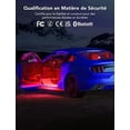 thumbnail image 5 of Iluminación interior de coche, accesorio LED para interior de coche, tira LED RGB decorativa, control por aplicación, diseño multicolor de doble línea impermeable con cargador, 12 V CC., 5 of 5