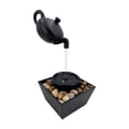 thumbnail image 3 of kurtrusly Meditation Waterfall Fountain With Floating Teapot Decorative Indoor Water Feature Beautiful Home Accent Yoga Table, 3 of 6