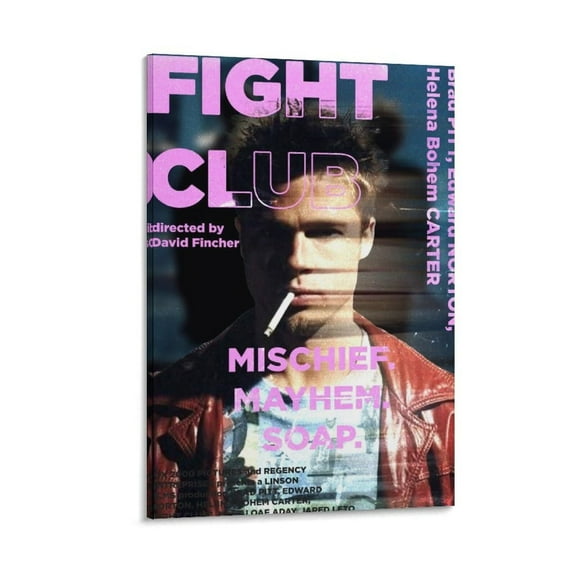 Fight Club Movie Poster Wall Art Picture Painting Poster Canvas Print Posters Artworks Bedroom Living Room Decor
