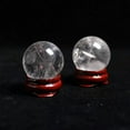 thumbnail image 2 of K-KED 50mm Natural Clear Quartz Crystal Mineral Gemstone Ball Sphere Decor W/ Stand, 2 of 9