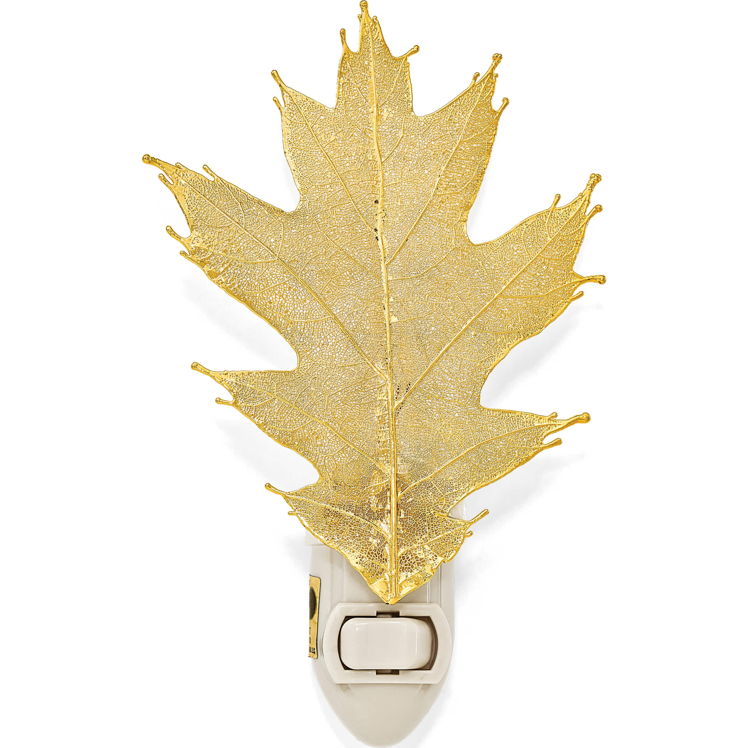 Comes Gift Boxed Oak Real Leaf Ornaments Dipped in 24k Gold 