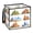 Isolated Mountain, variant on Home Organizer Foldable Fabric Storage Bin With Handle Sun Clouds Sleeping Face