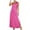 Hot Pink, variant on One Shoulder Long Dress Women Fashion Causual Solid Color Elegant Strap Lace Up Beach Dress Maxi Sundresses for Women