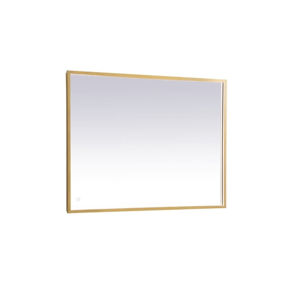 MRE63040BR-Elegant Decor-Pier - 36.7W LED Mirror with Adjustable Color Temperature In Modern Style-40 Inches Tall and 30 Inches Wide-Brass Finish