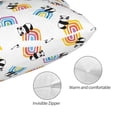 thumbnail image 3 of Kdxio Cotton Pillow Cases 20"x30" Pillowcases,Soft and Breathable Bedroom Pillow Cases-Panda And Rainbow-No Pillow Core, 3 of 5