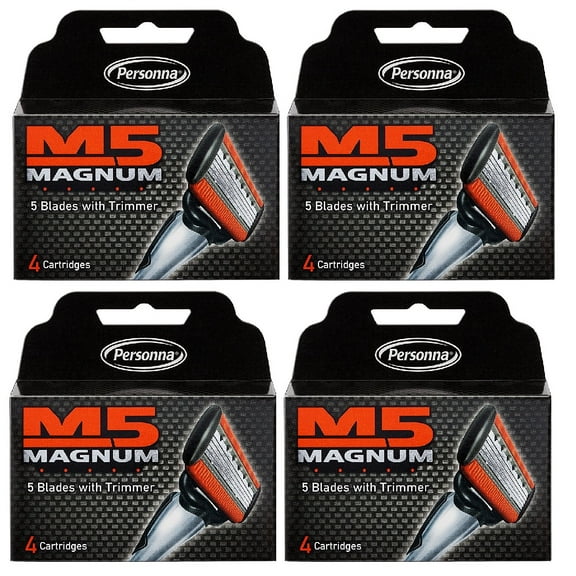 Personna M5 Magnum 5 Refill Razor Blade Cartridges, 4 ct. (Pack of 4) Yes to Tomatoes Moisturizing Single Use Mask