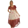 thumbnail image 5 of Sakkas Mika Ombre Floral Caftan Dress - Brown / Cream - One Size, 5 of 5