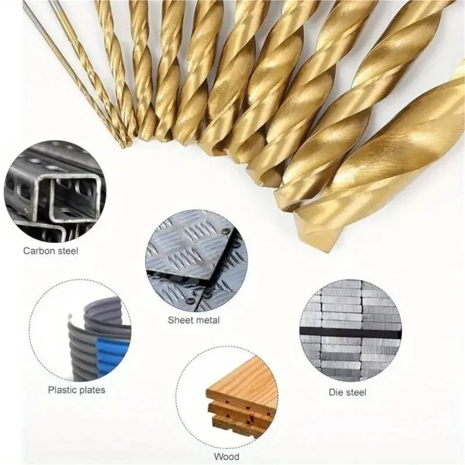 99Pcs Drill Bit Set High-Speed Steel Drill Bits For Steel Plate Wood Plastic Metal Copper Alloy Woodworking Hole Opener ,Safety and Durable