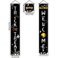 thumbnail image 2 of 3 Pcs TRICK OR TREAT WELCOME Banner Door Hanging Banner Flag Hanging Decorations Couplet Sign Set for Party Supplies Front Door Decor Black DIY, 2 of 8