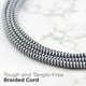 thumbnail image 4 of Cordinate Designer, Extension Electrica de 3 salidas polarizadas, Cable Trenzado de 2.4 m (8 pies),, 4 of 6