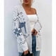 thumbnail image 4 of Suéter Navideño Con Frente Abierto, Patrón De Punto, Elegante Patrón De Ciervos Navideños, Suéter De Prendas De Vestir Navideñas Para Mujer, Moderado, Fino Y Grueso, Para, 4 of 7