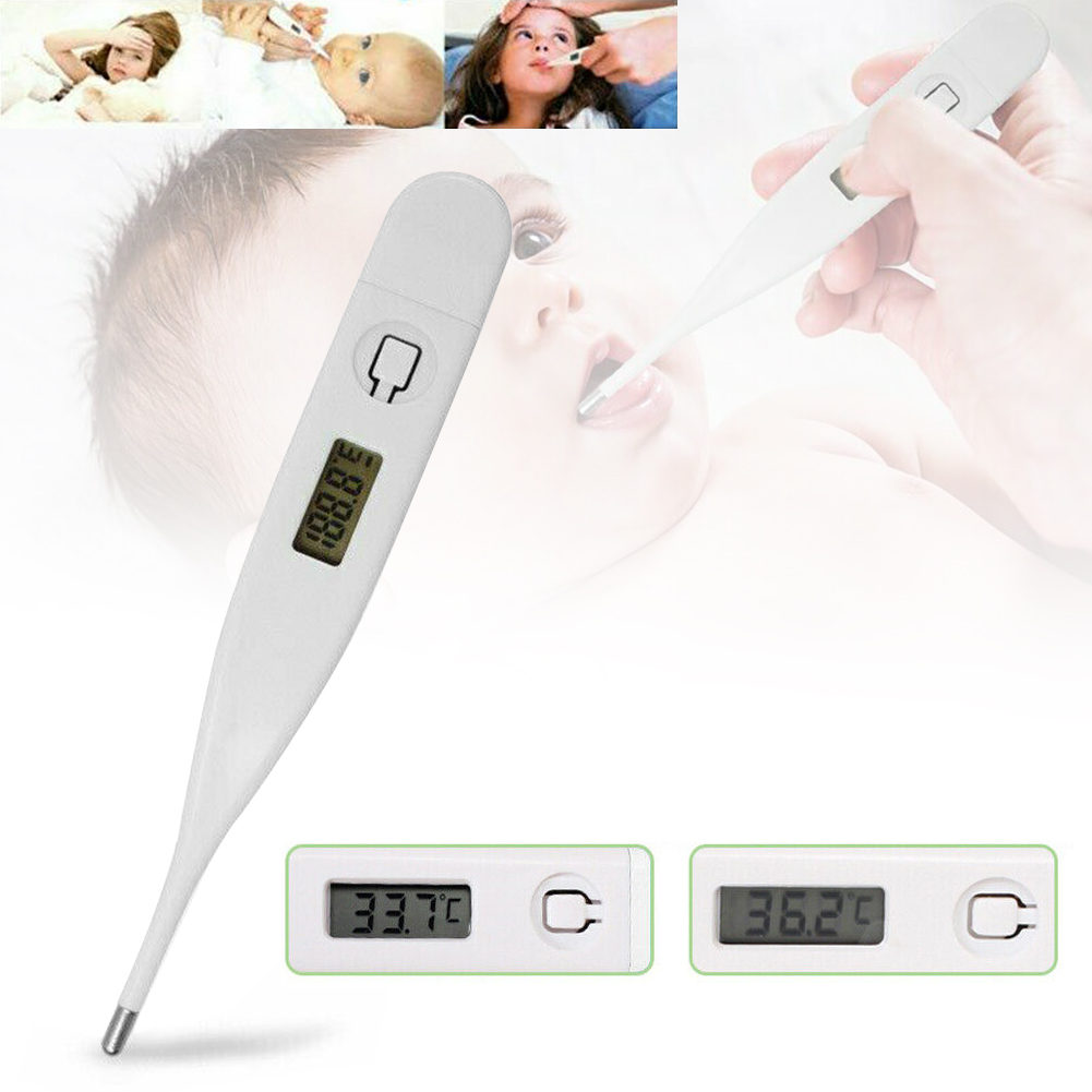 NEW - Digital LCD Thermometer w Oral Clear Case for Adults and Children  Infant